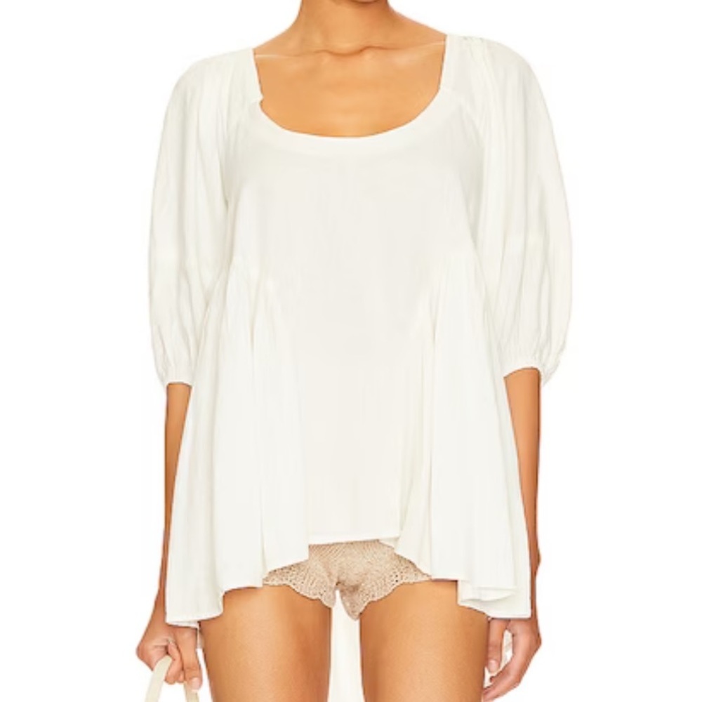 Free People x Revolve Blossom Tunic in Optic White